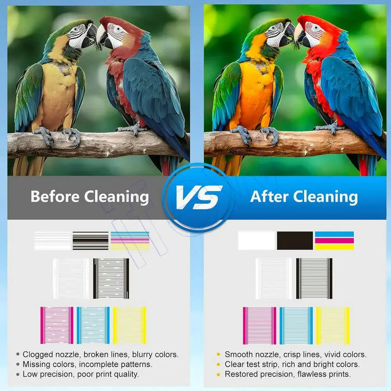Print Head Dtf Cleaner Printer Cleaning Liquid Kit for Epson Canon HP Brother Nozzle Cleaning Solution Fluid Clean Printer Heads
