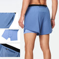 4XL Men Running Double-Layer Shorts Gym Sports 2 In 1 Quick Dry Workout Training  Fitness Jogging Short Pants Bodybuilding