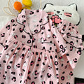 Cartoon Hello Kitty Summer Cardigan Lapel Women's Pajama Set Cloud Cotton Cute Printed Casual Loungewear Three-piece Set