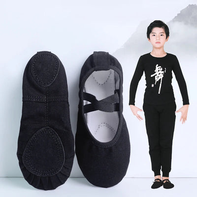Boys Men Ballet Dance Shoes Adult Girls Soft Canvas | SAMAG