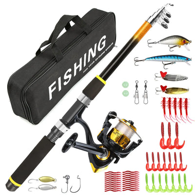 3.0m Orange Carbon Telescopic Lure and Sea Rod Combo | SAMAG