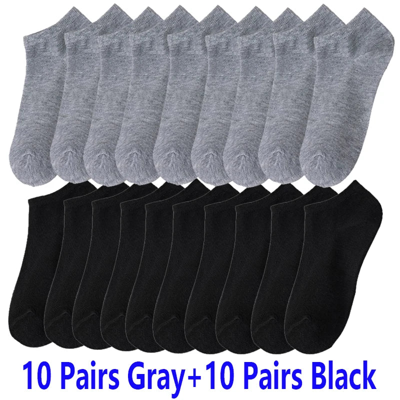 10/20/30 Pairs Unisex Comfort-Fit Ankle Socks Men Women | SAMAG