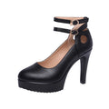 high quality leather shoe for women 11cm high heel platform point toe 32 33 42 43 elegant and fashion shoe black red white