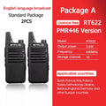 Retevis RT622 Mini Walkie Talkie 2pcs PMR446 Portable Two-way Radio PTT Walkie talkies Communication Radio for Restaurant Hotel