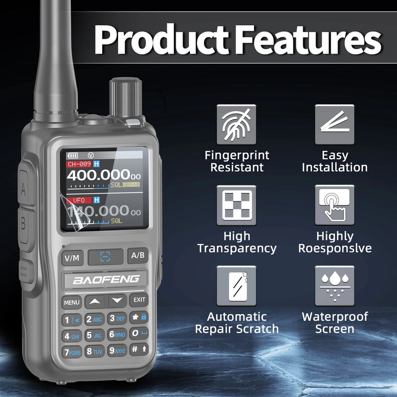 Baofeng UV-5R Mini Walkie Talkie Waterproof Screen Protector Highly Transparency Anti-Glare Shield Film For 5R Mini Ham Radio