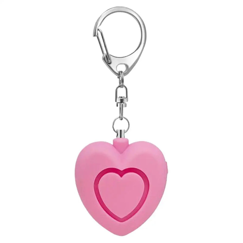 Heart Shape Personal Safety Alarm, 130dB Emergency Self Defense Keychain for Women, Personal Security Anti Attack Tool