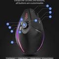 ZELOTES F18 Vertical Ergonomic Mouse 2.4G Wireless Mouse Bluetooth 24000DPI with Programming Gaming Mouse for PC Computer Laptop