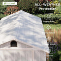 4x8 FT Plastic Outdoor Storage Shed with Floor, Light - View 3 | SAMAG