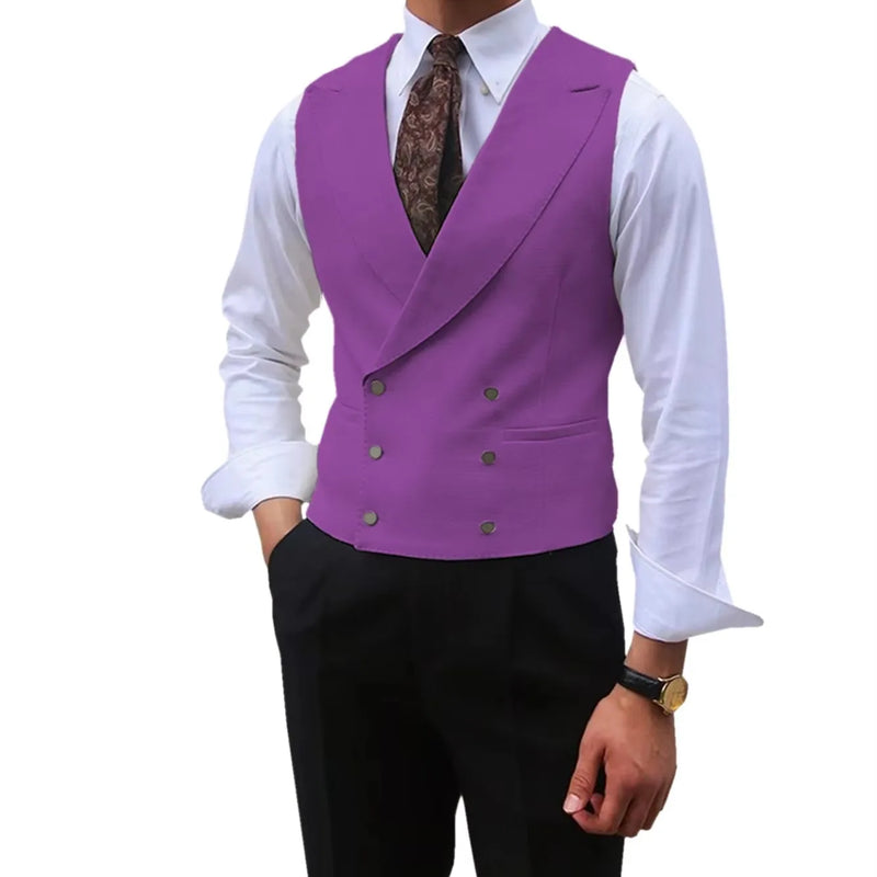 Fashion Solid Vests for Men Casual Style Sleeveless Male Fashion Waistcoat 1 Piece Slim Fit Beach Prom Party Suits Vest