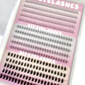 3 Styles Individual Lashes 15rows 390PCS Bottom Lashes Extension Lower Eyelash Clusters  DIY Wispy Natural Look Clear Band