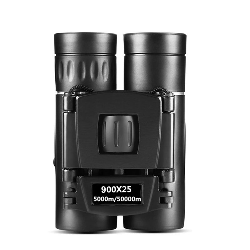 900x25 HD Powerful Binoculars 9000M Long Range Folding Mini Telescope BAK4 FMC Optics For Hunting Sports Outdoor Camping Travel