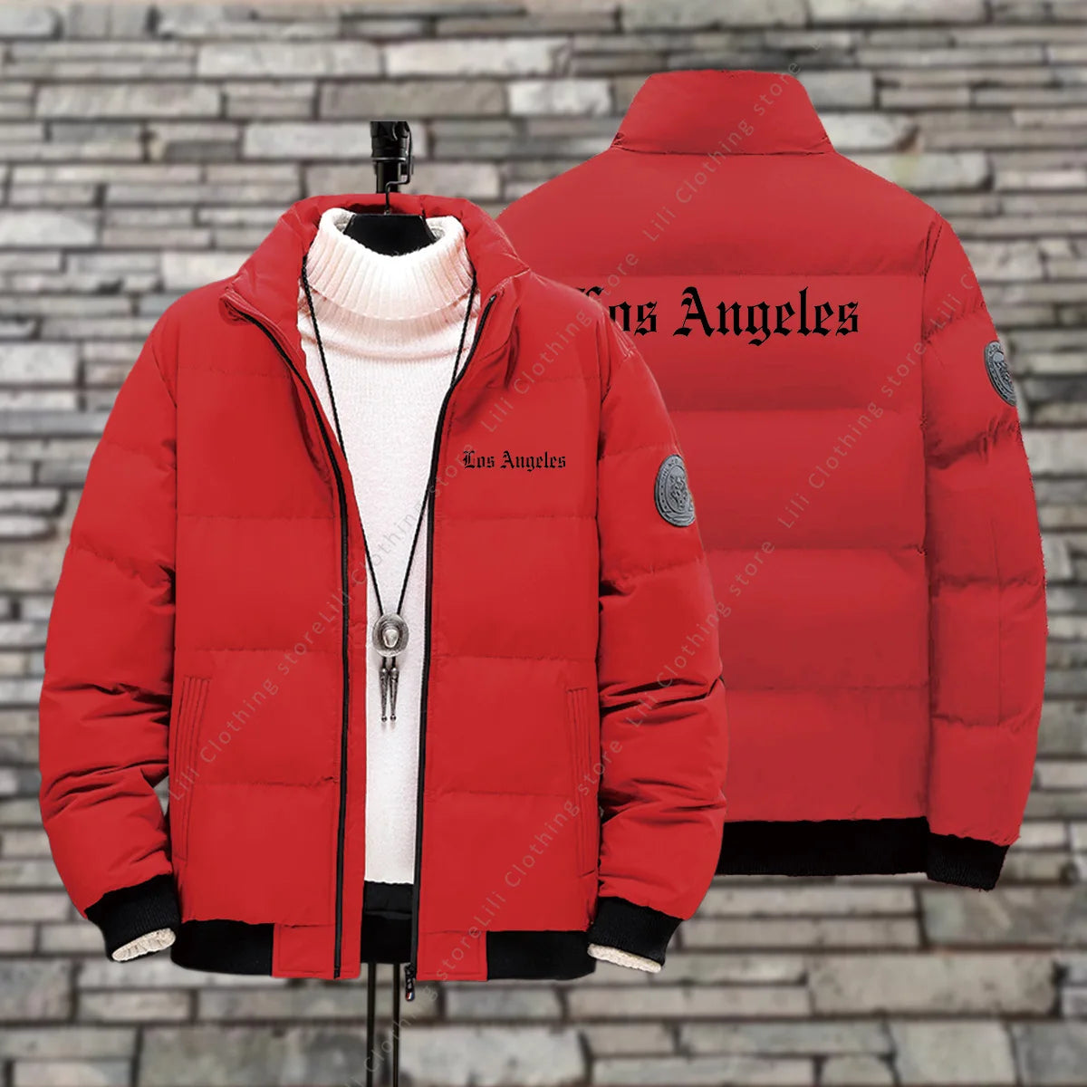 Los anegles Men's Down Jackets Winter Jackets Thick Warm High-quality fashion Parkas Coats Clothing Fashion Men Puffer Jacket