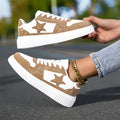 Unisex Stars Casual Sneakers Comfy Leather Men Women | SAMAG
