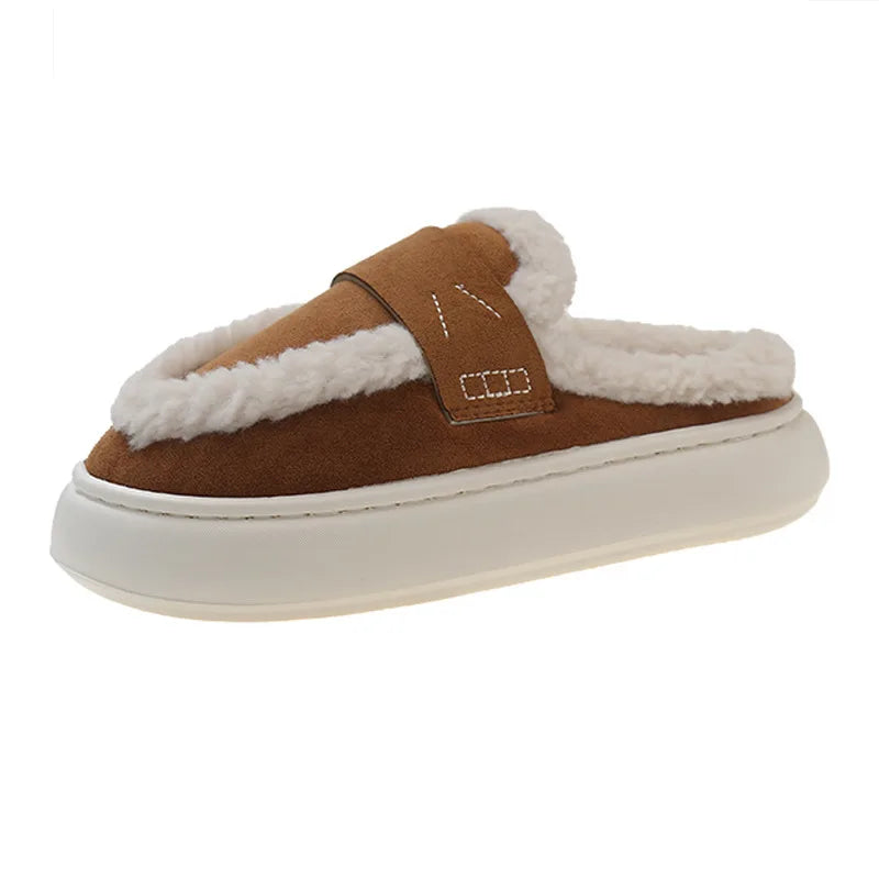 Winter Fluffy Women's Slippers Home Fuzzy Fur Luxury Designer Woman Shoes Indoor Flat Plush Elegant Fashion Footwear Soft Sole