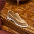 Men's Cow Suede Loafers Slip On Casual Shoes Comfortable Flat Driving Moccasins Fashion Lazy Loafers For Men Daily Wear Shoes
