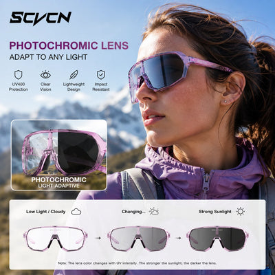 SCVCN Women Photochromic Sunglasses Men Cycling Glasses | SAMAG