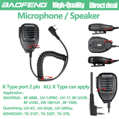Baofeng Quansheng Walkie Talkie Speaker Microphone | SAMAG