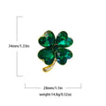 WEIMANJINGDIAN Brand Green Four Leave Clover Irish Shamrock Lucky Crystal Brooches and Lapel Pins Collections