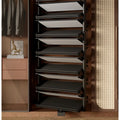 Built-in Height Adjustable Shoe Cabinet Closet Space Saving 360° Rotating Shoe Rack, Multi-layer Shoe Holder Storage Organizer