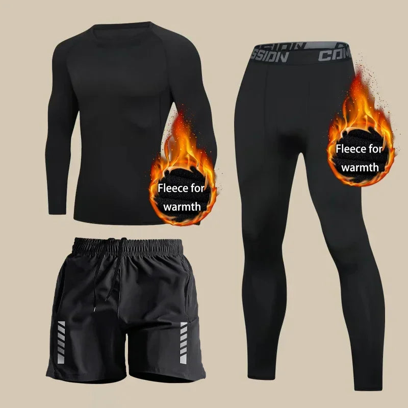 Best-Selling Men's Underwear Thermal Set, Double Warmth for Autumn and Winter, Comfortable for Sports Wear