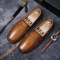 New Fashion Designer Men's Pointed Black Metal Buckle Oxford Flats Casual Shoes Wedding Dress Prom Party Zapatos Hombre