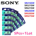 5Pcs Original Sony 337 SR416SW 364 SR621SW 371 SR920SW 377 SR626SW 379 SR521SW 395 399 SR927SW Button Batteria Coin Cells