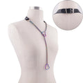 Heart Slip Chain Necklace Black leather Choker Collar For Women Goth Accessories  Punk Gothic Jewelry