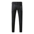 Men's American High Street Distressed Solid Black Coated | SAMAG
