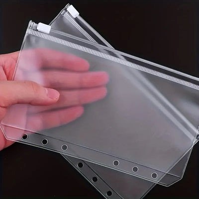 A5 Binder Zipper Pocket, 6 Holes Economy Cash Envelope | SAMAG