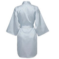 Solid Satin Night Robe, Elegant Half Sleeve V Neck House | SAMAG