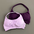 Sports Bra Women Seamless Yoga Halter Bra Top High Support Open Back Bra Fitness Push-up Activewear Workout Gym Underwear