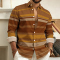 Men's Striped Long-Sleeved Shirt, Outdoor Street Style | SAMAG