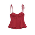 Asymmetric Bustier Tops for Women, Sweetheart Neck, Tied Thin Straps, Side Zipper, Female Camis, Sexy Fashion