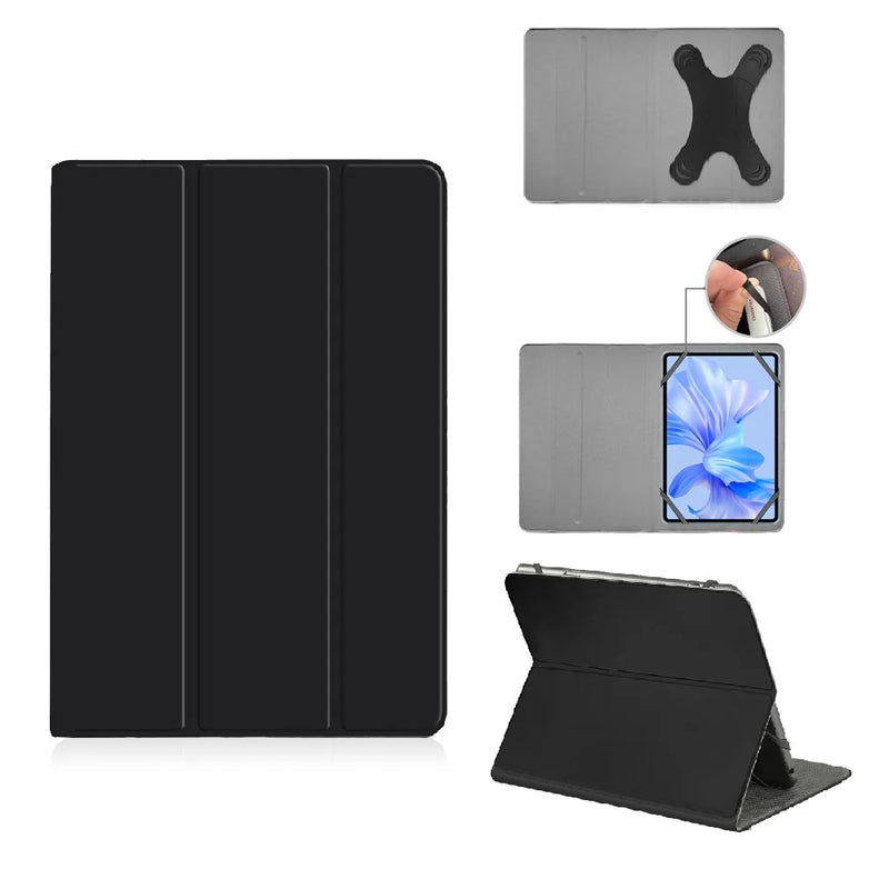 Case for 9.7-inch, 10-inch, 10.1-inch, 11-inch, 11.5-inch Tablet. Triple Fold, with Bracket, Universal Protective Leather Case.