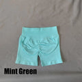 DF L0G0 Women Impact High Waist Seamless Hip Lifting Shorts Elastic Breathable Fitness Yoga Running Workout Shorts