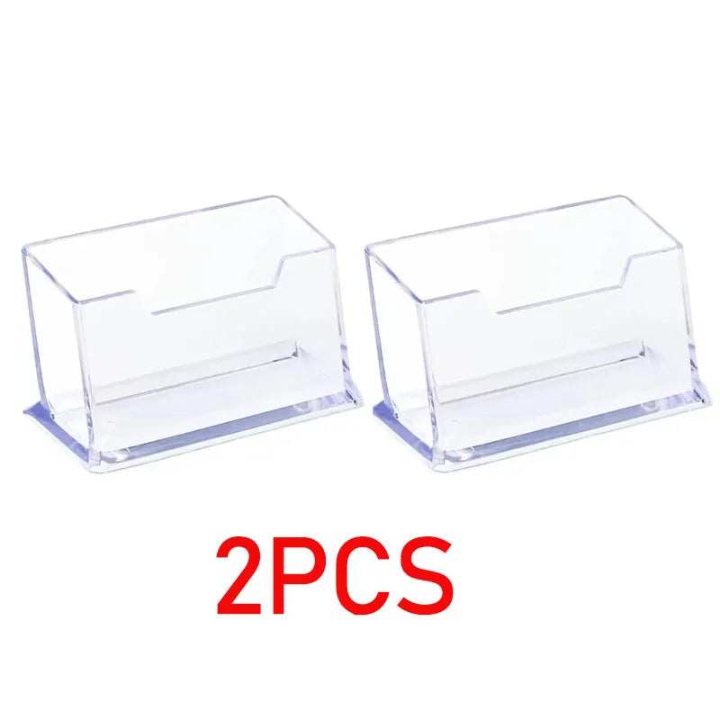 Acrylic Sign Holder Business Card Storage Price Tag Display Business Card Holder Support Carte Desktop Business Card Holder BQ04