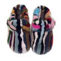 Women's Mules and Clogs Fuzzy Mink Fur Slippers with Arch Support Outdoor Women Shoe Closed Toe Nonslip Comwarm Clog Shoes Woman