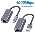 USB Type C Ethernet Adapter 1000/100 Mbps RJ45 Network Card for Mac PC Windows XP 7 8 10 Android - USB LAN Internet Cable