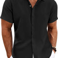 Men's Fashion Casual Solid Color Shirt Pullover Button | SAMAG