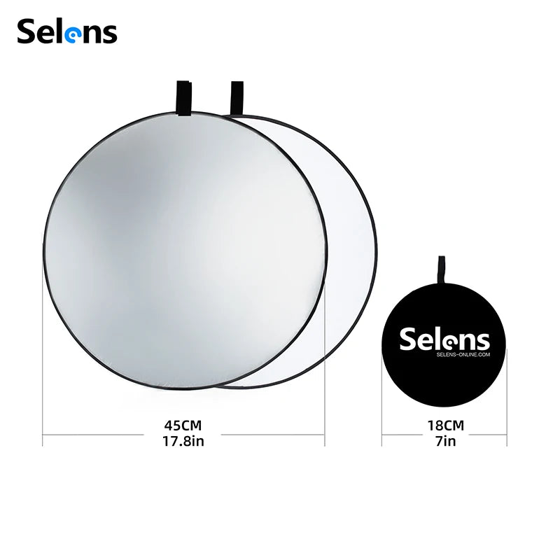 Selens 5 in 1 Collapsible Reflector Board Oval Portable Light Diffuser With Bag for Photo Studio Live Photography Kits 반사판