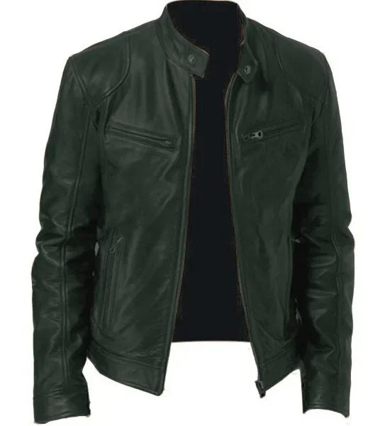 Spliced Faux Leather Men Coats Solid  Long Sleeve Cardigan Zipper Suede Outerwear Smart Casual Loose Pockets Solid Winter