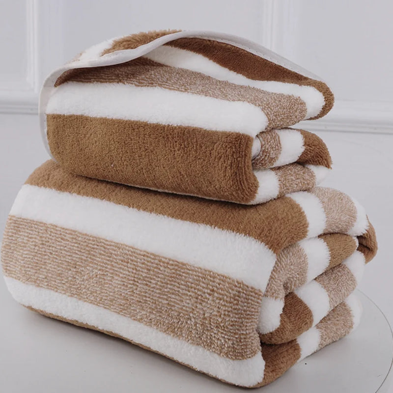 1 Pc Thickened Absorbent Bath Towel Soft Face Towel for Home