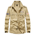 Men's Spring Cotton Casual Shirt Military Tooling | SAMAG