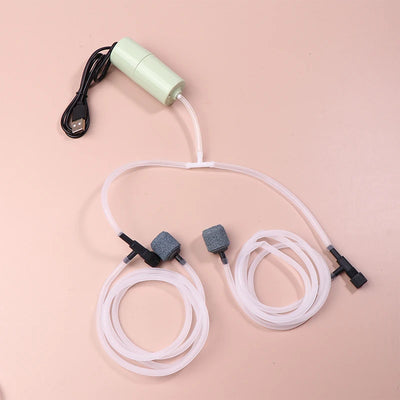 Aquarium USB Oxygen Air Pump Fish Tank Portable Dual - hole | SAMAG