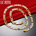 DOTEFFIL 18K Gold 8mm Chain Sideways Necklace Man Woman Senior Luxury Jewelry Statement Necklace