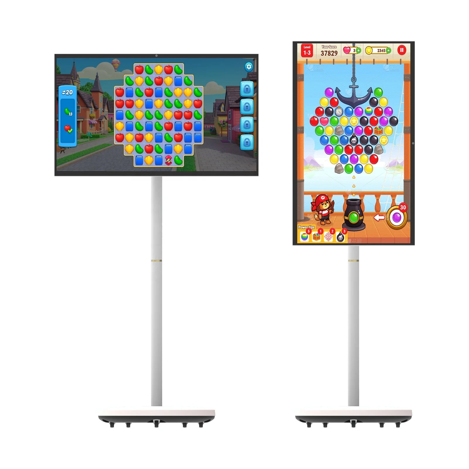 New Product 24 Inch Portable Tv Wifi Android 12 Smart Tv Tablet 10 Point Touch Screen Monitor 360 Rotating Tv Stand