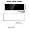 LESOWN Driver-free 400x1280 Display White 7.9 inch miniHDTV Computer Temp Monitor Sub-screen PC  Touch Panel