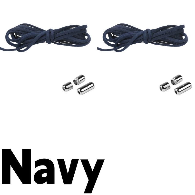 1/2/4 pairs Semicircle No Tie Shoelaces Elastic Sneakers shoelace Metal Lock Lazy Laces for Kid and Adult One size fits all shoe