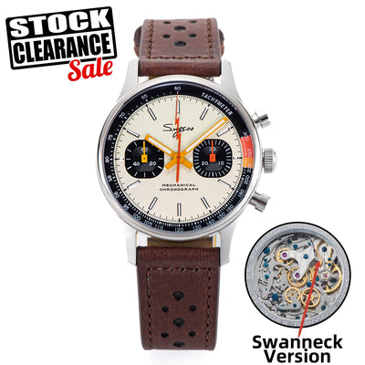 Sugess Watch of Men Chronograph Mechanical Wristwatches with Seagull ST19 Swanneck Movement Pilot Sapphire Crystal | SAMAG