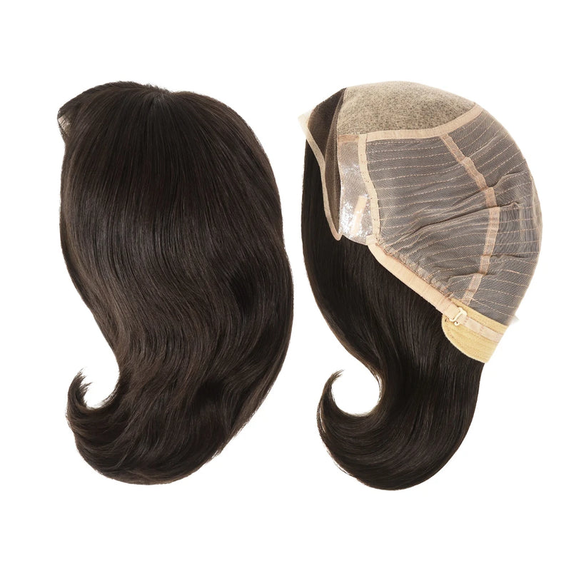 Alwayshair 100% European Virgin Hair Wig 6" 8"10" Injection Lace Lady Wig Silky Straight Short Human Hair French Lace Front Wigs